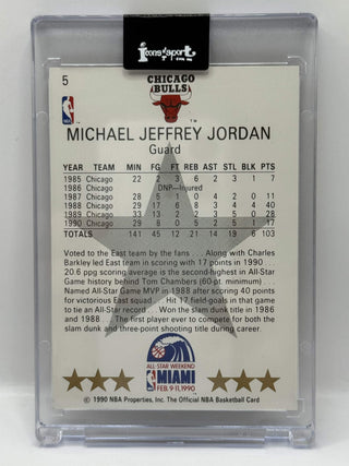 1990-91 NBA Hoops Michael Jordan All-Star Weekend Miami - No. 5