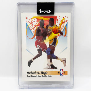 1991-92 SkyBox Great Moments From The Finals Michael Jordan VS Magic Johnson #333