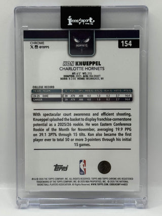 2025-26 Topps Chrome Update Kon Knueppel Rookie Base #154 (A)