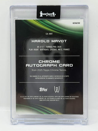 2025 Topps Chrome Tennis Harold Mayot Refractor Auto #CA-HMT