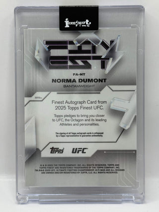 2025 Topps Finest UFC Norma Dumont Blue Geometric Auto 47/75