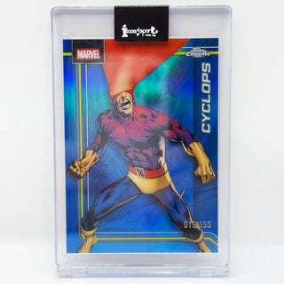 2026 Topps Chrome Marvel Cyclops Blue Refractor 019/150