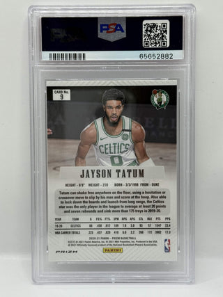 2020-21 Panini Prizm Jayson Tatum Silver Prizm PSA Mint 9