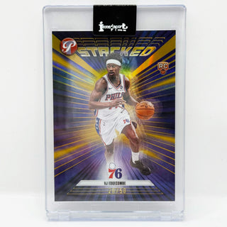 2025-26 Topps Pristine VJ Edgecombe Stacked Gold Refractor RC 20/50