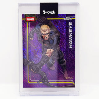 2026 Topps Chrome Marvel Hawkeye Purple Shimmer Refractor 07/75