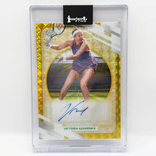 2026 Topps Chrome Tennis Victoria Azarenka Gold Geometric Refractor Auto 36/50