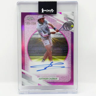 2026 Topps Chrome Tennis Arthur Cazaux Pink Refractor Auto 195/250