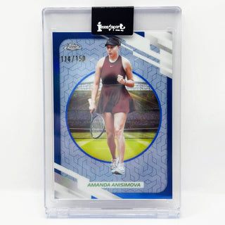 2026 Topps Chrome Tennis Amanda Anisimova Blue Refractor 114/150