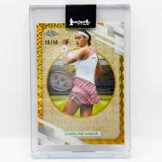 2026 Topps Chrome Tennis Caroline Garcia Gold Geometric Refractor 19/50