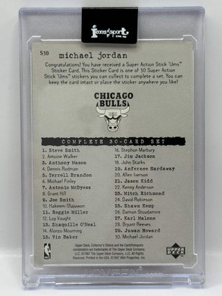 1997-98 Upper Deck Collectors Choice Michael Jordan Super Action Stick-Ums #S30