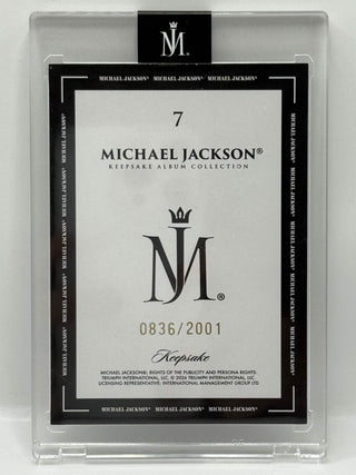 2026 Michael Jackson Keepsake Album Collection Card Invincible Limited 0836/2001