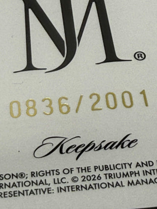 2026 Michael Jackson Keepsake Album Collection Card Invincible Limited 0836/2001