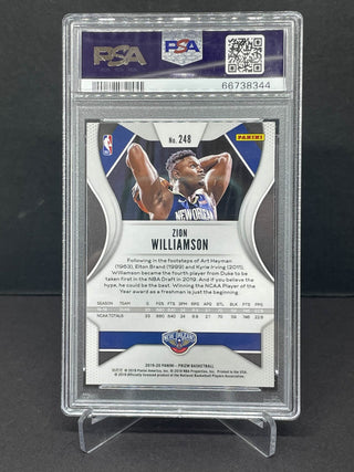 2019 Panini Prizm Zion Williamson Rookie PSA Gem Mint 10 ( B )