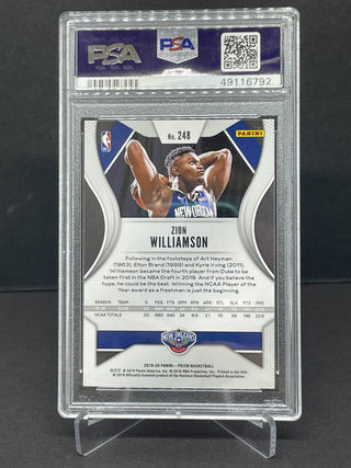 2019 Panini Prizm Zion Williamson Rookie PSA Mint 9 ( B )