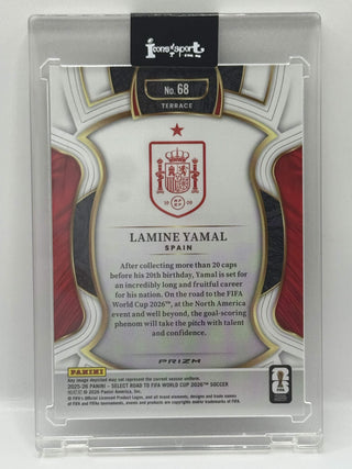 2025-26 Panini Select Road To FIFA World Cup Lamine Yamal Silver Holo - No. 68