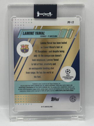 2025-26 Topps Finest UEFA Club Competitions Lamine Yamal Prized Footballers #PF-17