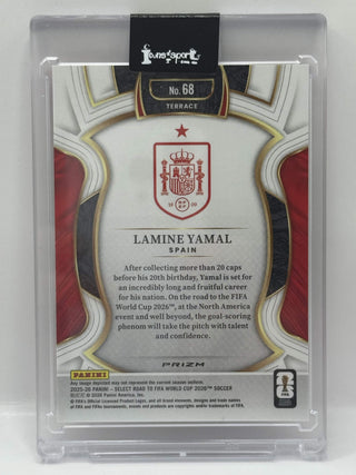 2025-26 Panini Select Road To FIFA World Cup Lamine Yamal Pink Ice - No. 68