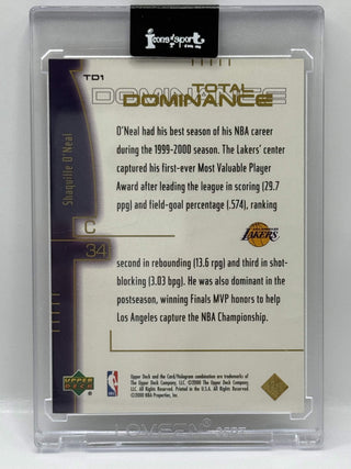 2000-01 Upper Deck Shaquille O'Neal Total Dominance #TD1