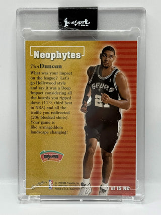 1998-99 SkyBox Metal Universe Tim Duncan Neophytes #13