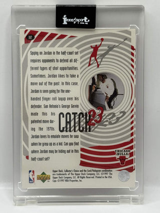 1997-98 Upper Deck Collectors Choice Michael Jordan Catch 23 Finger Roll #187