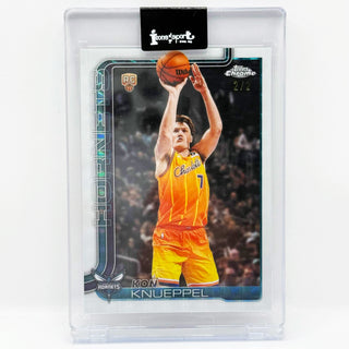 2025-26 Topps Chrome Update Kon Knueppel White Geometric Refractor Rookie 2/2