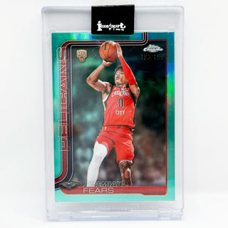 2025-26 Topps Chrome Update Jeremiah Fears Aqua Refractor RC 183/199