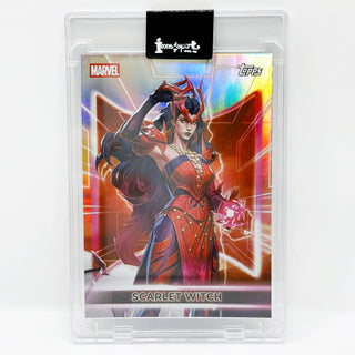 2026 Topps Marvel Neon Scarlet Witch Rivals Variation #10