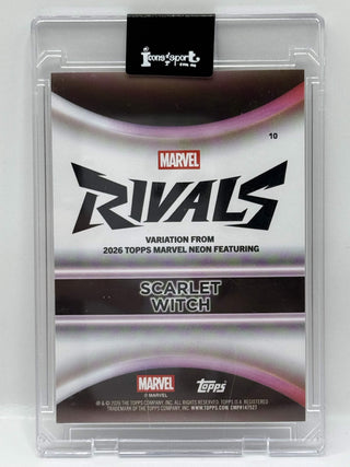 2026 Topps Marvel Neon Scarlet Witch Rivals Variation #10