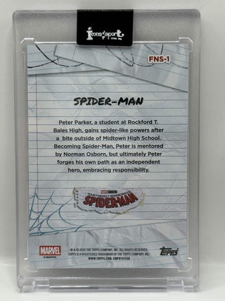 2026 Topps Marvel Neon Your Friendly Neighborhood Spider-Man Animation #FNS-1