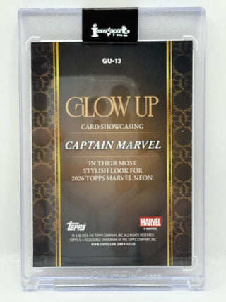2026 Topps Marvel Neon Captain Marvel Glow Up Orange Foil 02/25