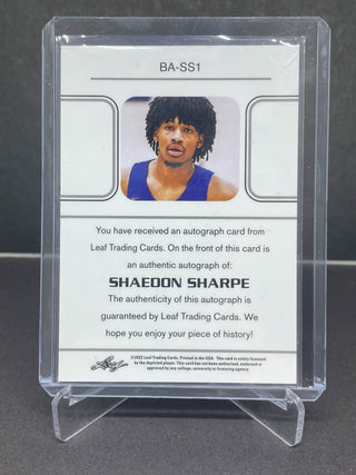 2022 Leaf Shaedon Sharpe Red Auto 20/25