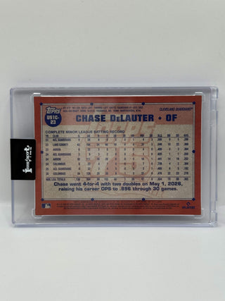 2026 Topps Chrome 75th Anniversary Chase DeLauter Aqua Mojo Auto 137/199