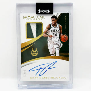 2017-18 Panini Immaculate Collection Giannis Antetokounmpo Patch Auto 08/25