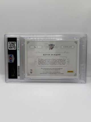 2012 Panini National Treasures Kevin Durant Colossal Jersey Number Patch Auto 15/25 PSA NM-MT 8