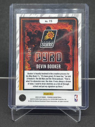 2023-24 Panini Phoenix Pyro Devin Booker Purple 13/35