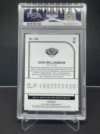 2019 Panini Hoops Zion Williamson Winter RC PSA Gem Mint 10