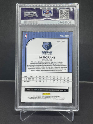 2019 Hoops Premium Stock Ja Morant Flash PSA Mint 9