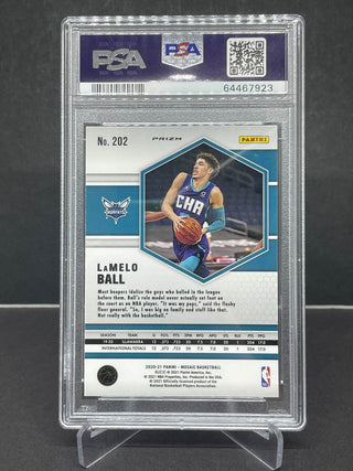 2020 Mosaic LaMelo Ball Camo Pink RC PSA NM-MT 8