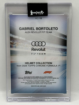 2026 Topps Chrome F1 Gabriel Bortoleto Helmet Collection #HC-18