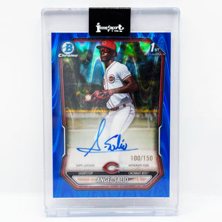 2026 Topps Bowman Chrome Angel Salio 1st Bowman Blue Wave Refractor Auto 100/150
