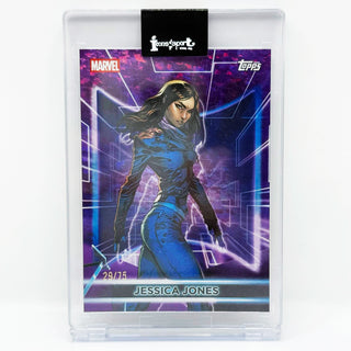 2026 Topps Marvel Neon Jessica Jones Purple Sparkle Foil 29/75