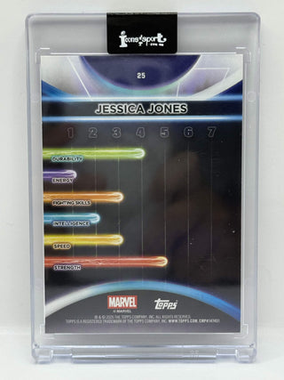 2026 Topps Marvel Neon Jessica Jones Purple Sparkle Foil 29/75