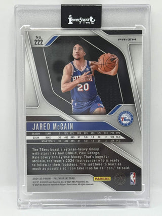 2024-25 Panini Prizm Jared McCain Silver Prizm RC - No. 222