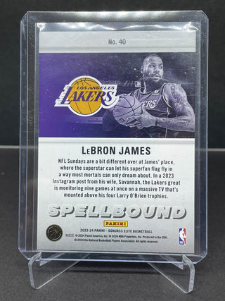 2023-24 Panini Donruss Elite Spellbound "S" LeBron James - No. 40