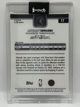 2025-26 Topps Chrome Anthony Edwards Skylight Refractor #17