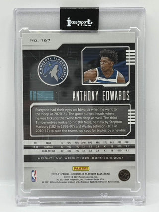 2020-21 Panini Chronicles Playbook Anthony Edwards RC - No. 167
