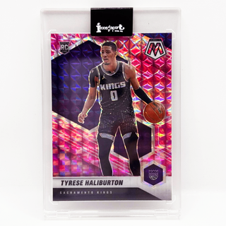 2020-21 Panini Mosaic Tyrese Haliburton Pink Camo Prizm Mosaic RC - No. 204