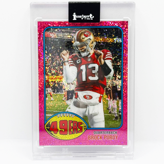 2026 Topps Heritage Brock Purdy Pink Sparkle #300