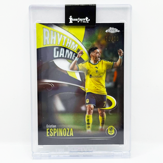 2026 Topps Chrome MLS Cristian Espinoza Rhythm Of The Game Black Refractor 10/10