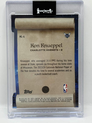 2025-26 Topps Holiday Kon Knueppel Making The Nice List Rookie #ML-4